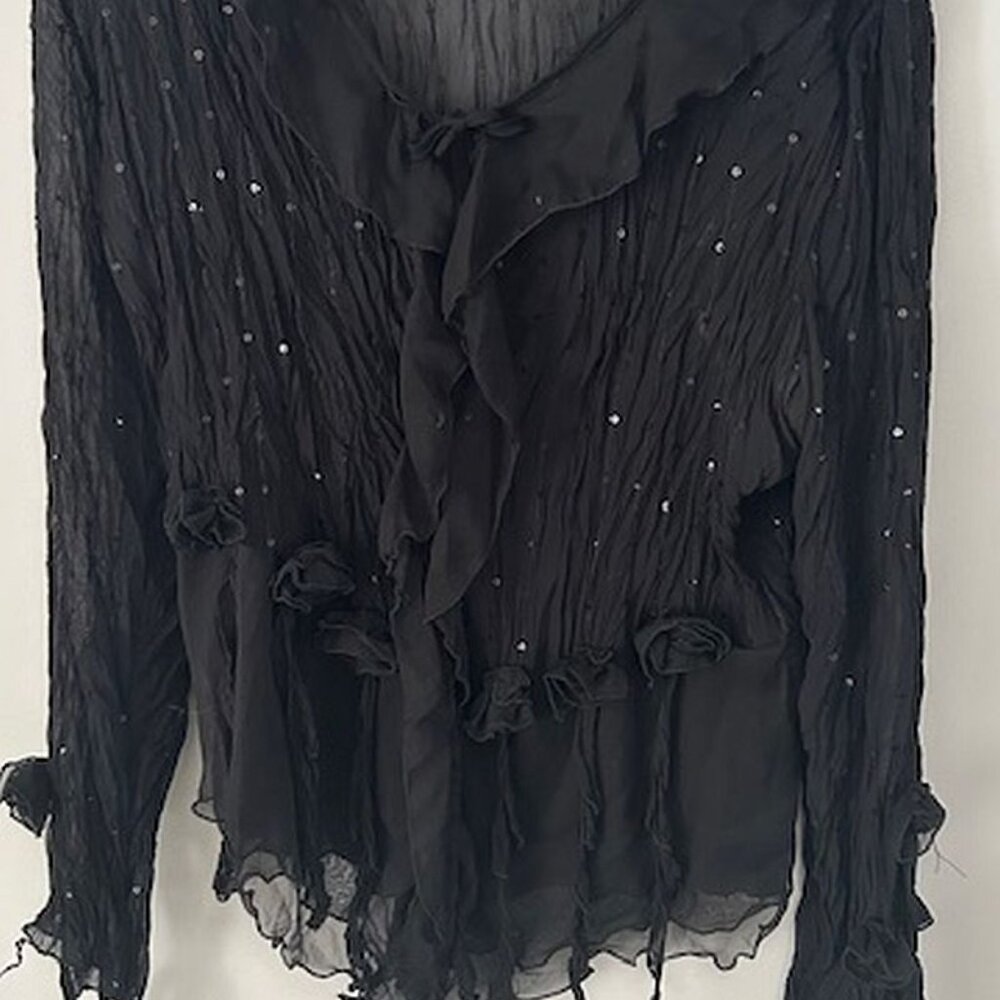 Boho Black Blouse